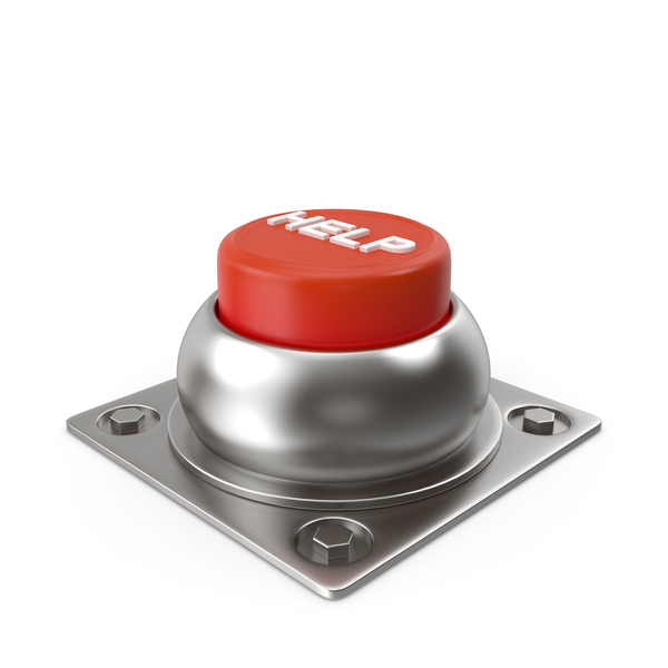Electrical Switch: Red Push Help Button PNG & PSD Images