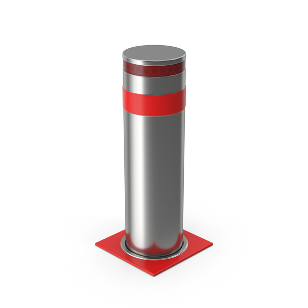 Red Retractable Road Safety Bollard PNG & PSD Images
