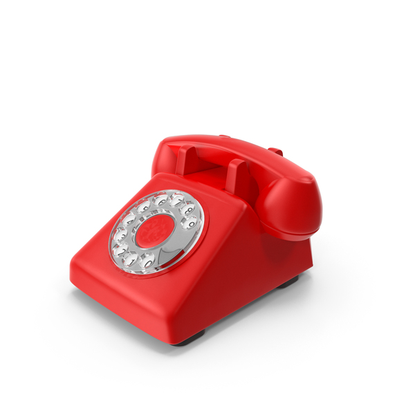 Red Rotary Phone PNG & PSD Images