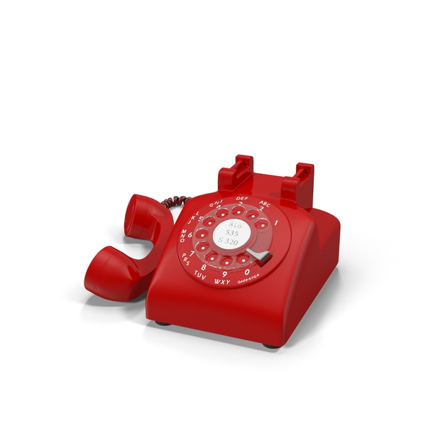 红色旋转电话PNG和PSD图像
