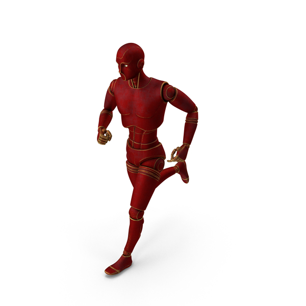 Red Running Robot Man PNG & PSD Images Red Running Robot Man PNG & PSD Images