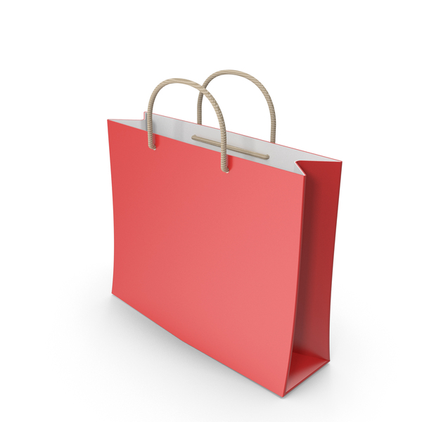 Tote: Red Shopping Bag PNG & PSD Images