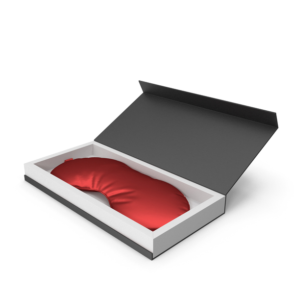 Sleeping: Red Silk Sleep Mask with Gift Box PNG & PSD Images Sleeping: Red Silk Sleep Mask with Gift Box PNG & PSD Images