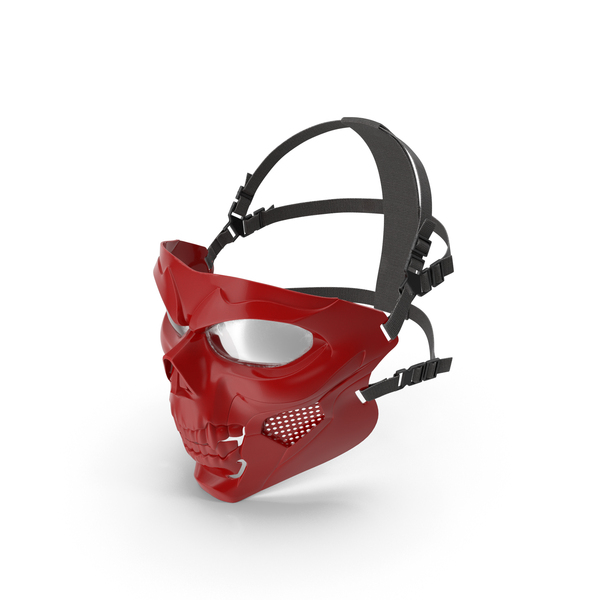 Paintball: Red Skull Mask PNG & PSD Images