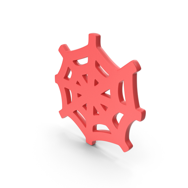 Symbols: Red Spider Web Halloween Decorative Logo PNG & PSD Images