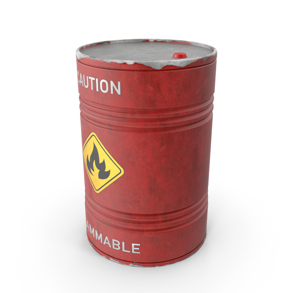 Red Steel Barrel With Flammable Warning Symbol PNG & PSD Images Red Steel Barrel With Flammable Warning Symbol PNG & PSD Images