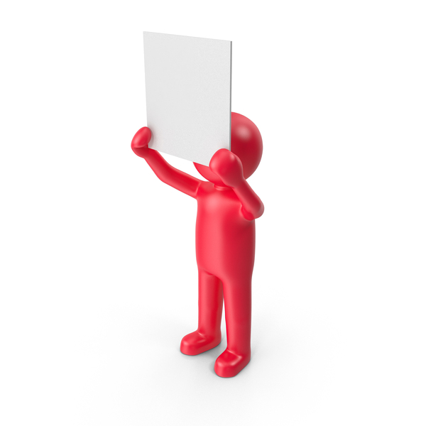 Red Stickman With Placard PNG & PSD Images Red Stickman With Placard PNG & PSD Images