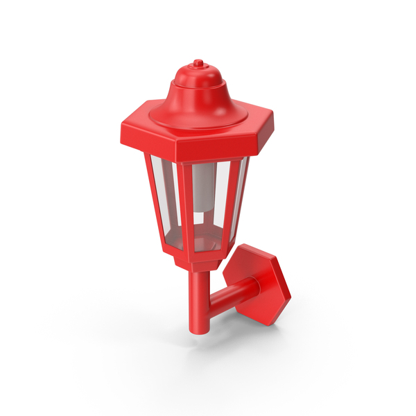 Wall Light: Red Street Lamp PNG & PSD Images