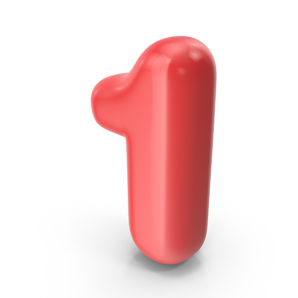 Red Toon Balloon Number 1 PNG & PSD Images Red Toon Balloon Number 1 PNG & PSD Images