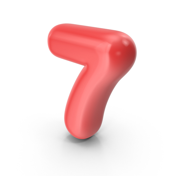 Red Toon Balloon Number 7 PNG & PSD Images Red Toon Balloon Number 7 PNG & PSD Images