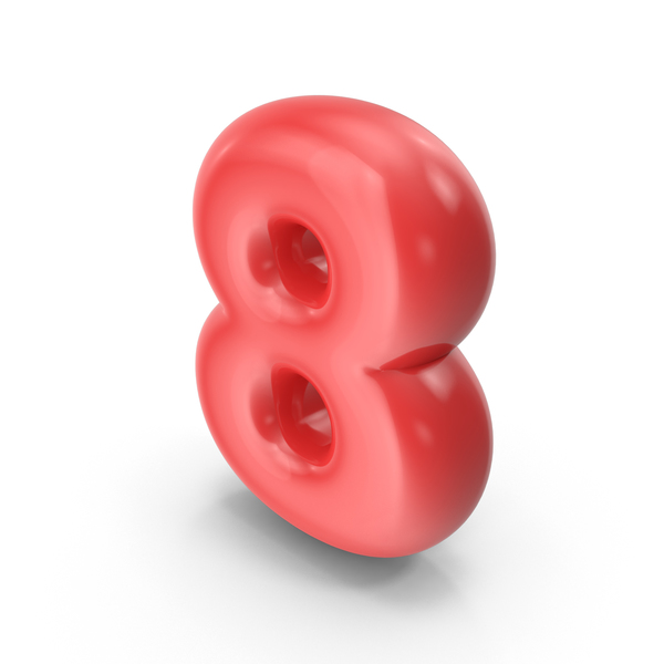 Red Toon Balloon Number 8 PNG & PSD Images Red Toon Balloon Number 8 PNG & PSD Images