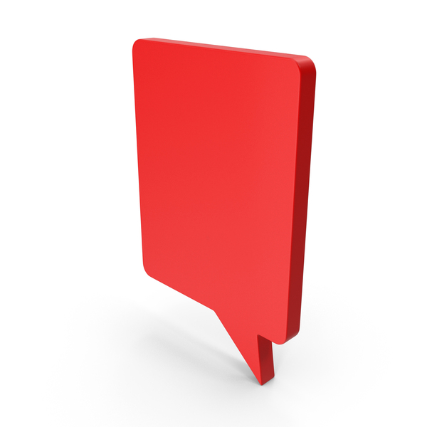 Balloon: Red Vertical Speech Bubble PNG & PSD Images