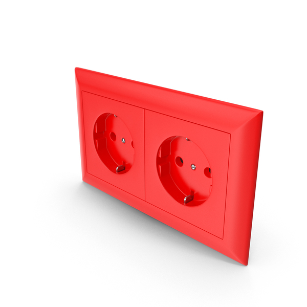 Set: Red Wall Socket PNG & PSD Images Set: Red Wall Socket PNG & PSD Images