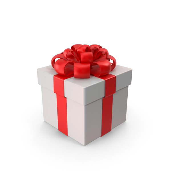 Basket: Red & White Gift Box PNG & PSD Images