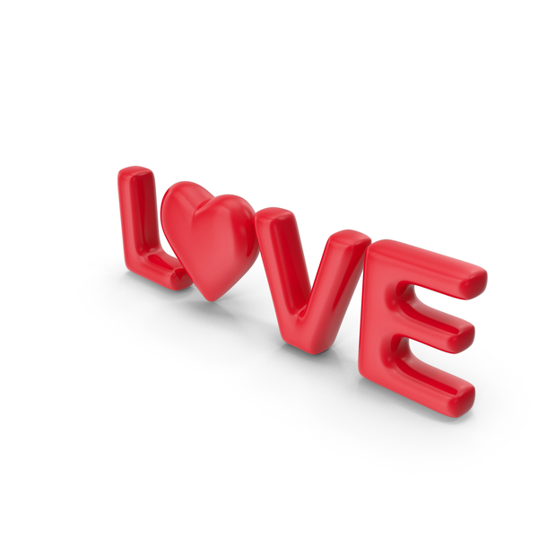 Valentine's Balloons: Red Word Love With Heart PNG & PSD Images Valentine's Balloons: Red Word Love With Heart PNG & PSD Images