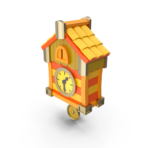 Red Yellow Cartoon Clock PNG & PSD Images
