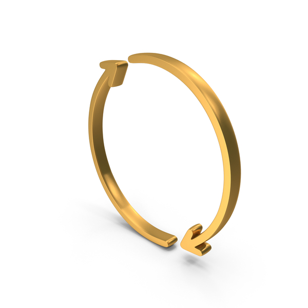Logo: Refresh Icon Gold PNG & PSD Images