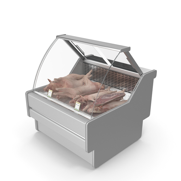 Refrigerator Display: Refrigerated Showcase with Pork PNG & PSD Images Refrigerator Display: Refrigerated Showcase with Pork PNG & PSD Images
