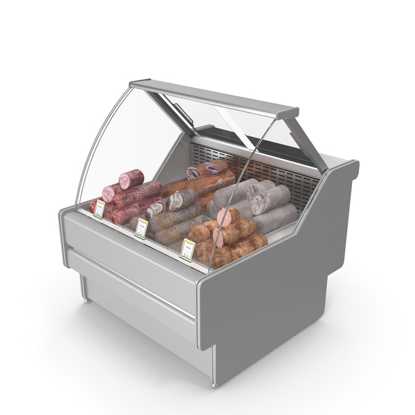 Sausage: Refrigerated Showcase with Sausages PNG & PSD Images