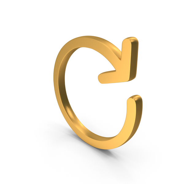 Symbols: Reload Refresh Icon Gold PNG & PSD Images