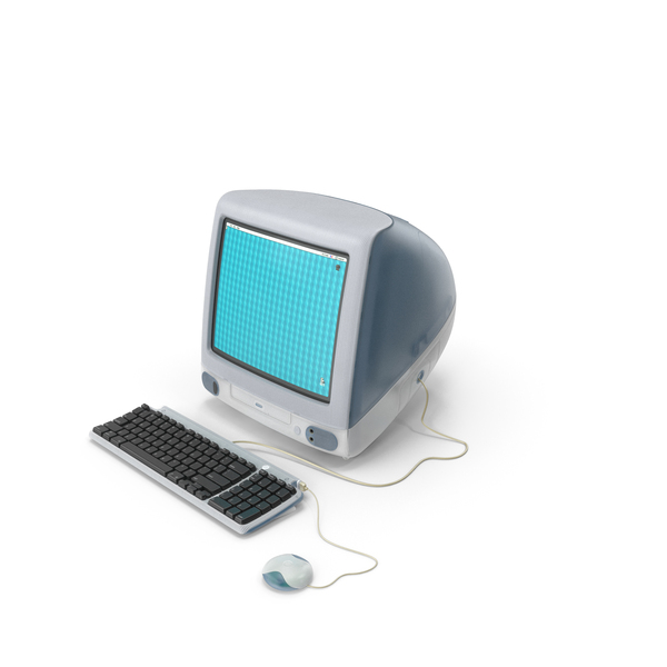 Retro All-in-One Computer Blue PNG & PSD Images Retro All-in-One Computer Blue PNG & PSD Images