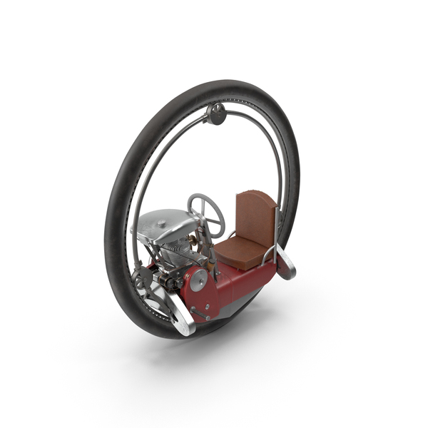 Monowheel: Retro Motorized Unicycle Red Used PNG & PSD Images Monowheel: Retro Motorized Unicycle Red Used PNG & PSD Images