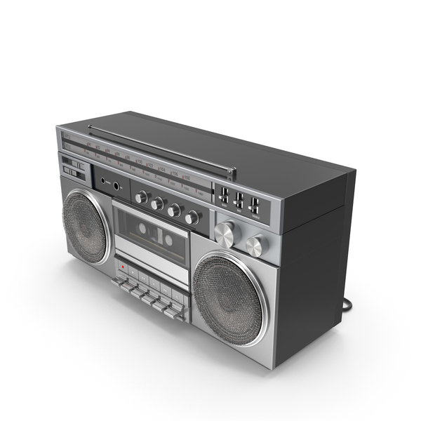 Personal: Retro Portable Stereo Radio And Cassette Player PNG & PSD Images