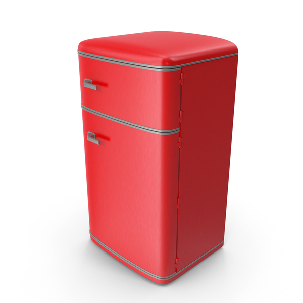 Retro Refrigerator Red PNG & PSD Images Retro Refrigerator Red PNG & PSD Images
