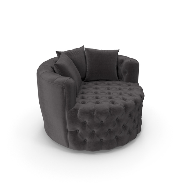 Arm: Retro Tufted Round Swivel Barrel Chair PNG & PSD Images Arm: Retro Tufted Round Swivel Barrel Chair PNG & PSD Images