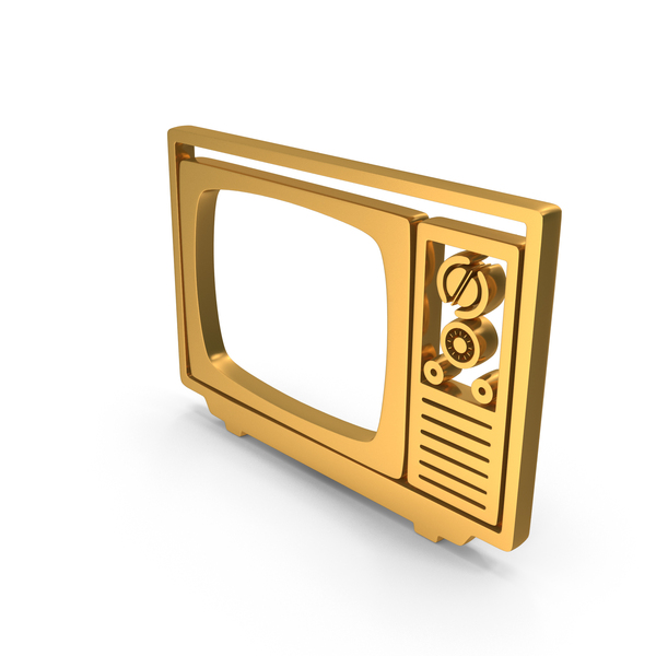 Symbols: Retro Tv Icon Gold PNG & PSD Images Symbols: Retro Tv Icon Gold PNG & PSD Images