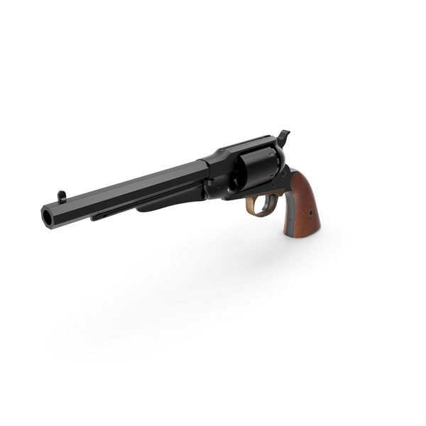 Revolver 1858 Black PNG & PSD Images Revolver 1858 Black PNG & PSD Images