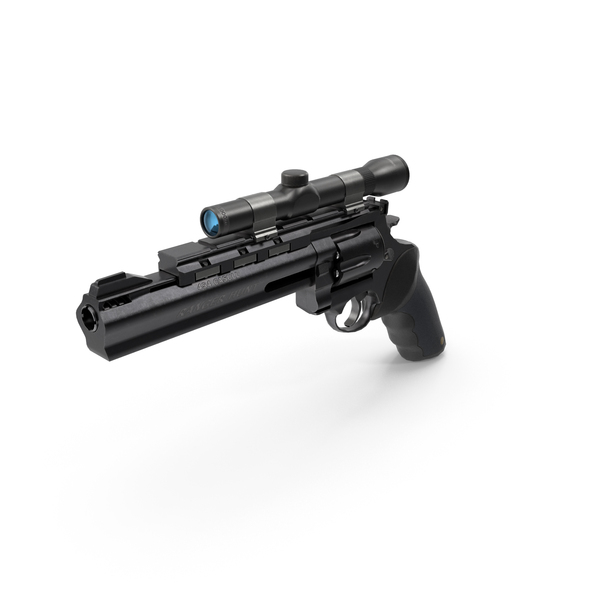 Revolver Black With Scope PNG & PSD Images Revolver Black With Scope PNG & PSD Images