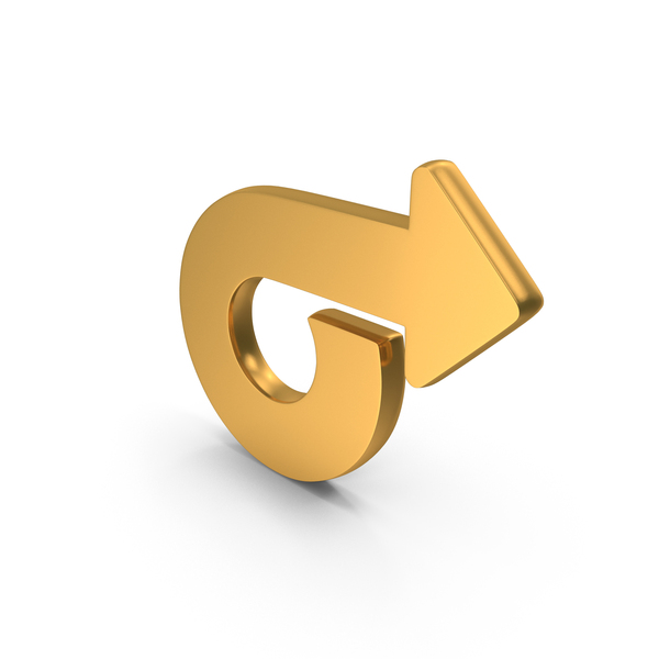 Logo: Right Arrow Direction Pointer Icon Gold PNG & PSD Images