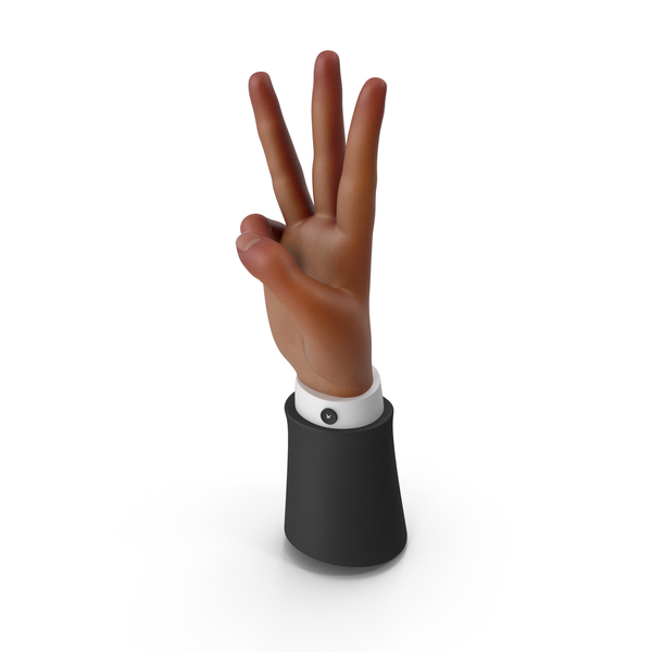 Cartoon: Right Hand Three Showing Finger gesture PNG & PSD Images Cartoon: Right Hand Three Showing Finger gesture PNG & PSD Images