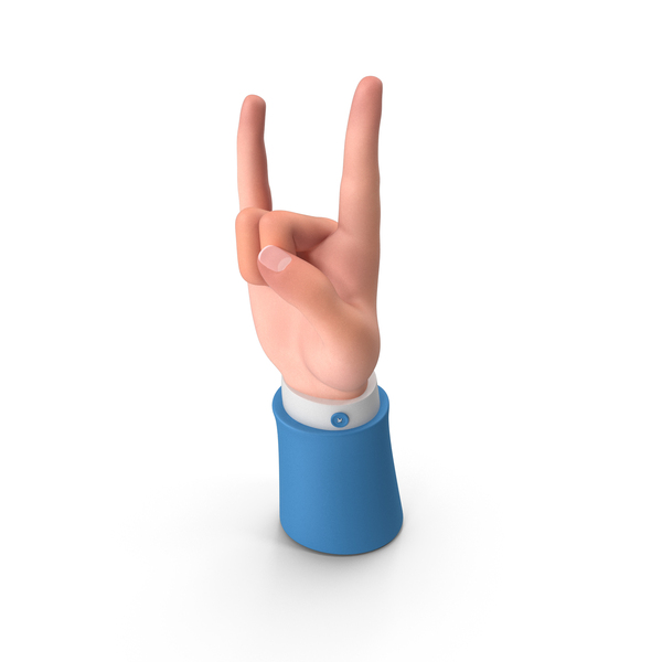 Cartoon: Right Rocker Hand Gesture PNG & PSD Images