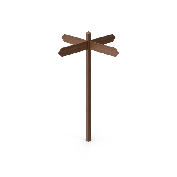 Street: Road Sign Dark Wood PNG & PSD Images