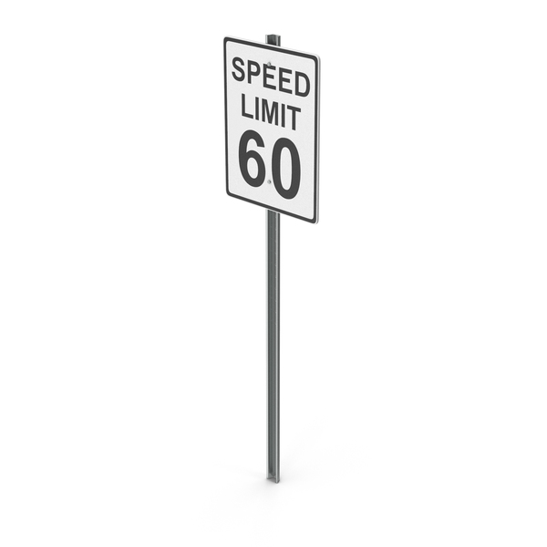 Road Sign Speed Limit 60 PNG & PSD Images