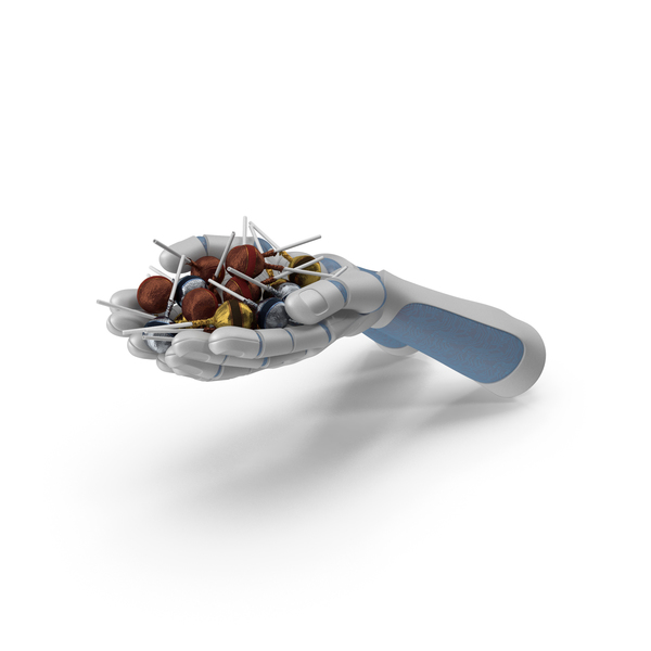 Robot Hand: Robo Hands Handful with Fancy Lollipops PNG & PSD Images Robot Hand: Robo Hands Handful with Fancy Lollipops PNG & PSD Images