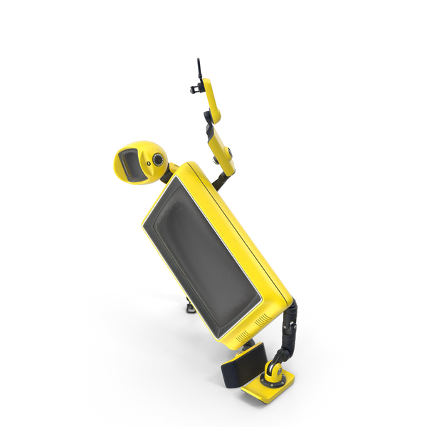 Robot TV Set Yellow PNG & PSD Images Robot TV Set Yellow PNG & PSD Images