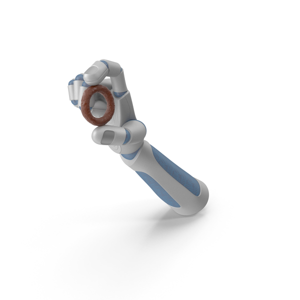 RobotHand Holding a Chocolate Covered Pretzel Ring PNG & PSD Images RobotHand Holding a Chocolate Covered Pretzel Ring PNG & PSD Images