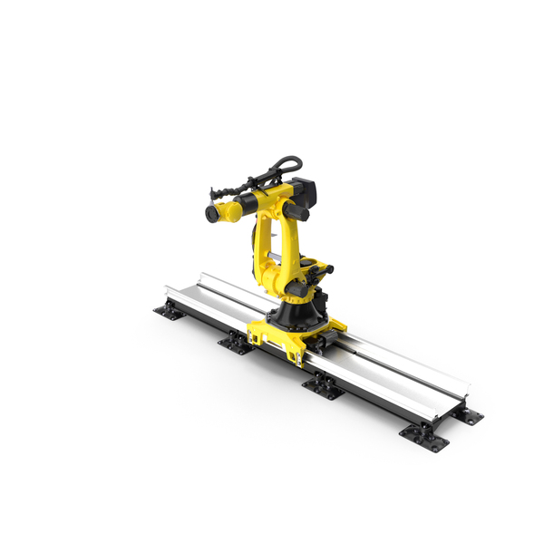 Robotic Arm Yellow On Rails PNG & PSD Images Robotic Arm Yellow On Rails PNG & PSD Images
