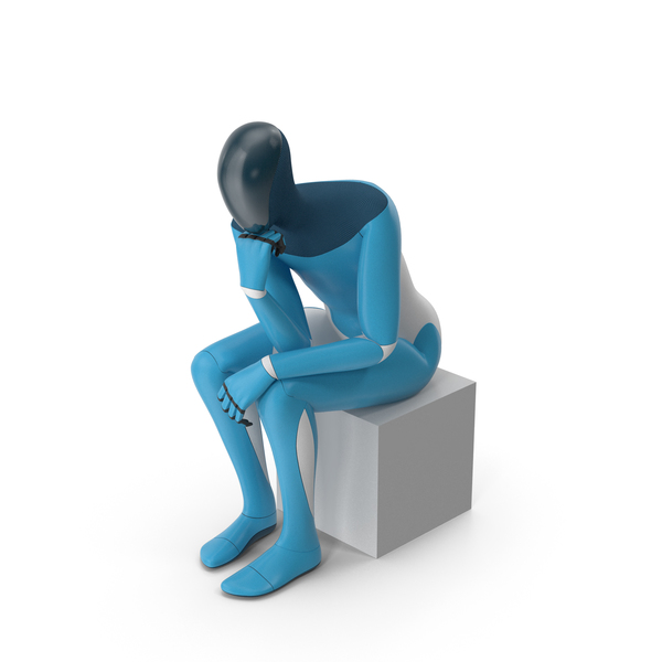 Android: Robotic Humanoid Thinker Pose PNG & PSD Images Android: Robotic Humanoid Thinker Pose PNG & PSD Images