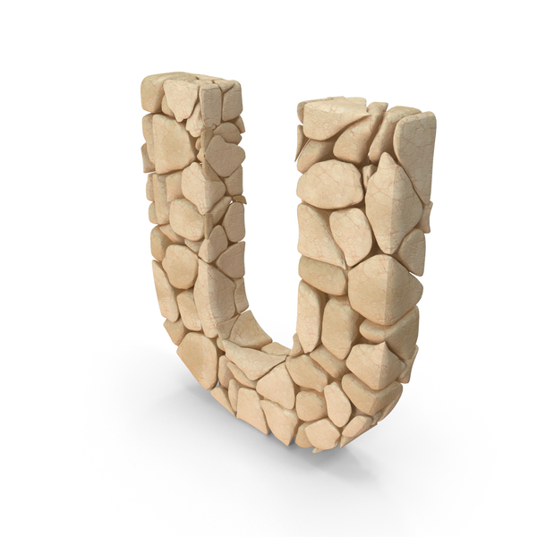 Rock Letter U PNG & PSD Images