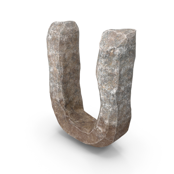 Language: Rock Letter U PNG & PSD Images