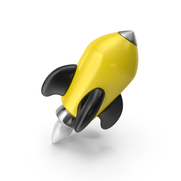 Computer Icon: Rocket Symbol Yellow PNG & PSD Images