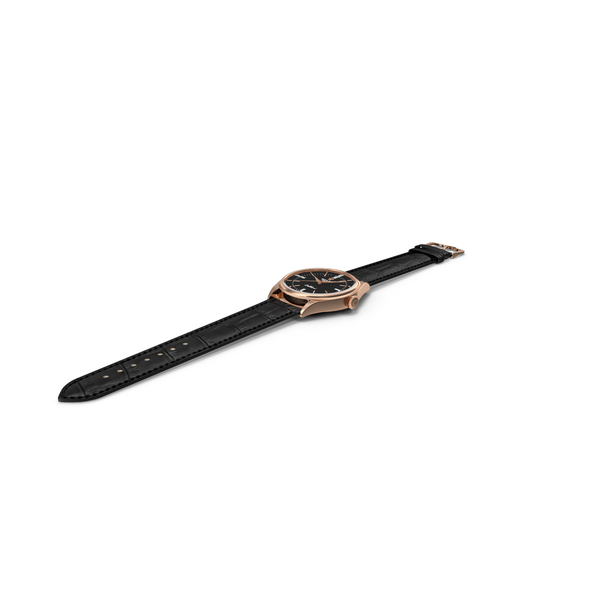Men's Wrist Watch: Rolex Cellini Time Black Dial Open PNG & PSD Images