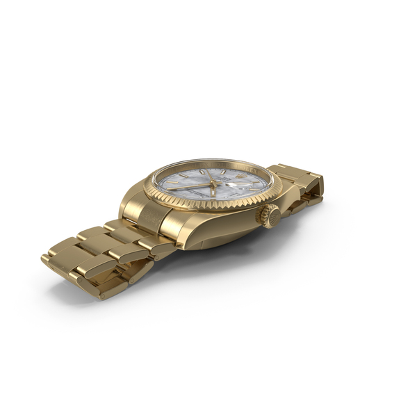 Men's Wrist Watch: Rolex Datejust Gold 36mm PNG & PSD Images Men's Wrist Watch: Rolex Datejust Gold 36mm PNG & PSD Images