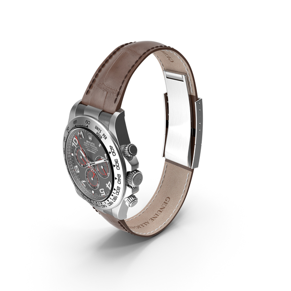 Watch: Rolex Daytona Grey Dial Leather Strap PNG & PSD Images Watch: Rolex Daytona Grey Dial Leather Strap PNG & PSD Images