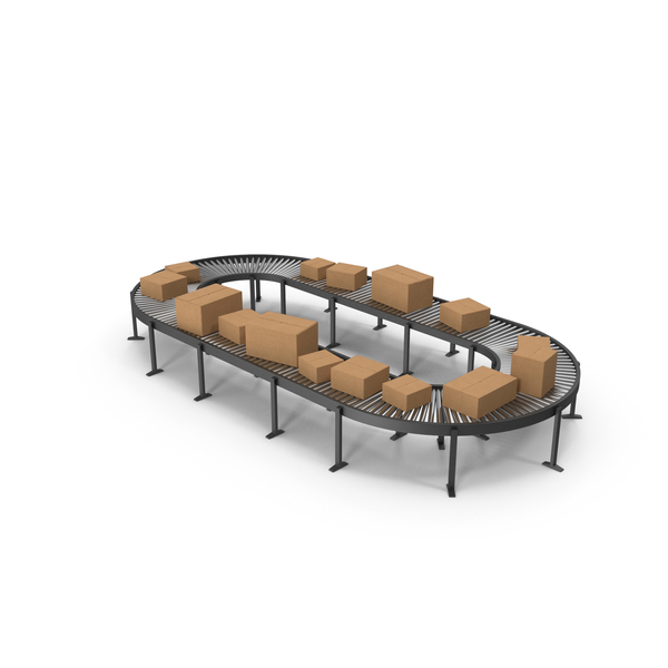 Belt: Roller Conveyor Machine With Cardboard Boxes PNG & PSD Images Belt: Roller Conveyor Machine With Cardboard Boxes PNG & PSD Images