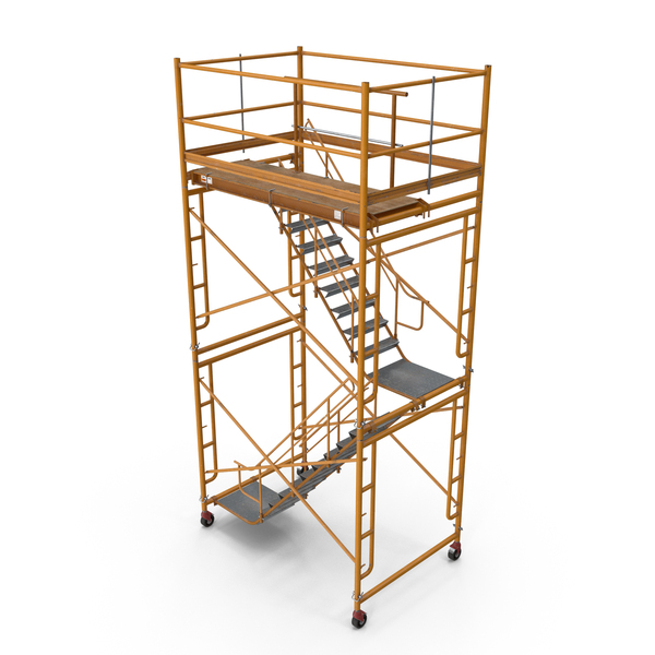 Scaffold: Yellow Rolling Stair Industrial Tower PNG & PSD Images Scaffold: Yellow Rolling Stair Industrial Tower PNG & PSD Images